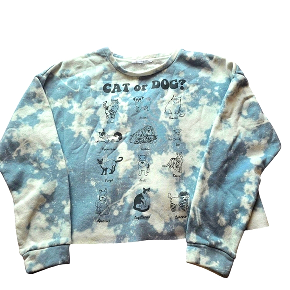 Grayson Social Sleepwear Cozy Pet Zodiac Crewneck Size L